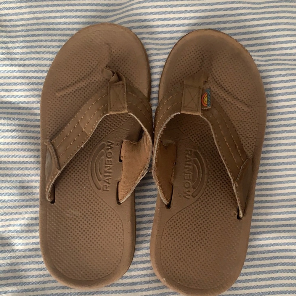 Rainbow sandals sz11/12. Suede upper, foam lower